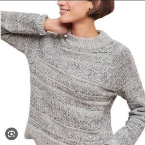 Anthropologie Seen Worn Kept Gray Wool Mockneck Sweater